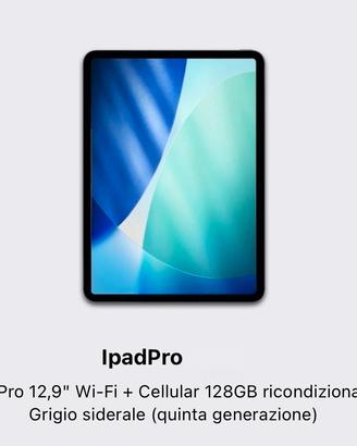 IPAD PRO da 12,9 pollici di 5a generazione