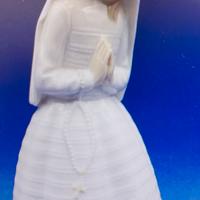 Nao statuina porcellana ragazza che prega