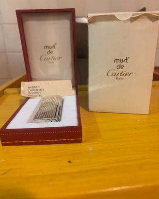 ACCENDINO CARTIER MUST DE CARTIER GODRON ARGENTE