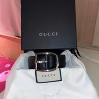 cintura gucci nera uomo