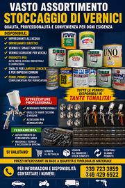 STOCK DI VERNICI E MATERIALE DI FERRAMENTA