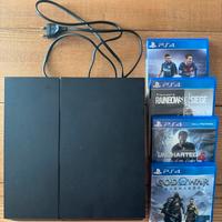 PlayStation 4 + 4 videogiochi