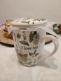 Tazza/tisaniera in ceramica