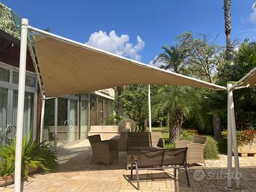 1 struttura di copertura a vela ombreggiante