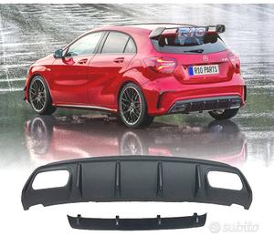 DIFFUSORE MERCEDES CLASSE A W176 LOOK AMG A45 NERO