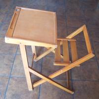 Banchetto/scrivania in legno per bambini