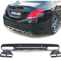 DIFFUSORE MERCEDES CLASSE C W205 14-18 LOOK AMG C6