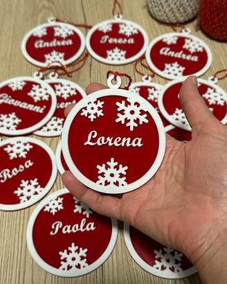 Pallina personalizzata con nome albero di Natale