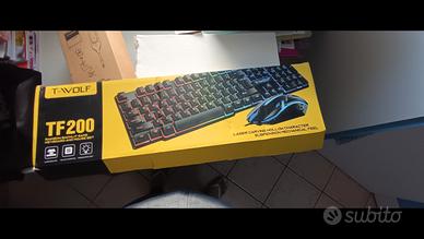 Tastiera e Mouse T-WOLF TF200 Rainbow