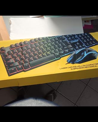 Tastiera e Mouse T-WOLF TF200 Rainbow