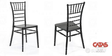 Sedia tiffany DELTA chiavarina nera CATAS catering
