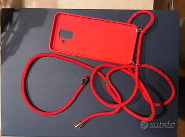 cover samsung galaxy A6 2012 cordino regolab rosso