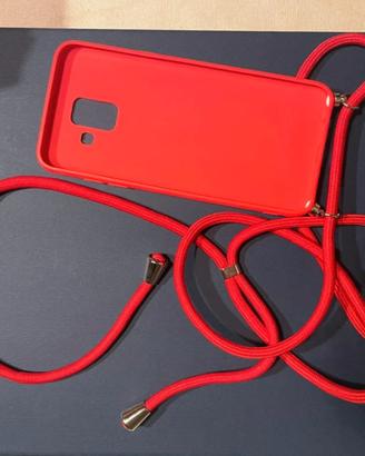 cover samsung galaxy A6 2012 cordino regolab rosso