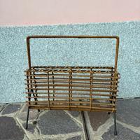 Portariviste in Rattan anni 60/70 vintage
