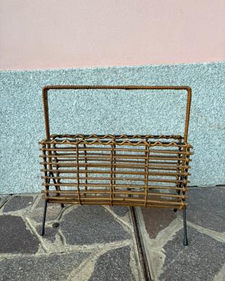 Portariviste in Rattan anni 60/70 vintage