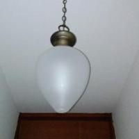 Lampadario sfera bianco satinato