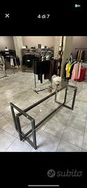 tavolo in ferro  e vetro