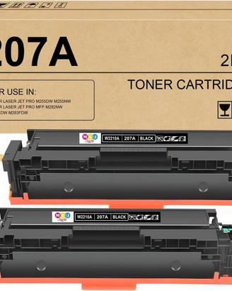 Toner 207A W2210A con Chip Cartucce Nero pack da 2