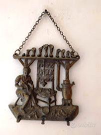 PORTACHIAVI DA PARETE vintage in metallo