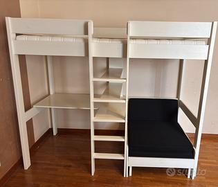 Struttura letto soppalco castello