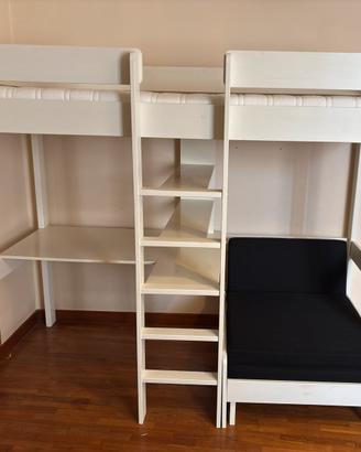 Struttura letto soppalco castello