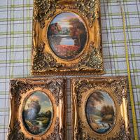 Quadretti vintage Barocco dorati  dipinti a mano 