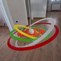 Lampadario stanzetta cerchi colorati pianeti 120cm
