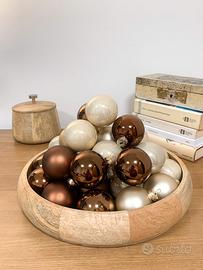 36 Palle Vetro Bronzo Champagne 6cm Stile Vintage