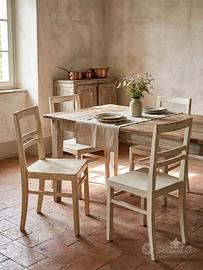 4 Sedie Vintage in Legno - Autentico Vissuto