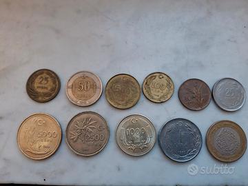 LOTTO Turchia 1 LIRA 1960 - 1000 - 5000 LIRA 1993