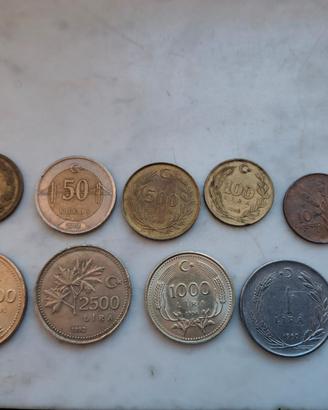 LOTTO Turchia 1 LIRA 1960 - 1000 - 5000 LIRA 1993