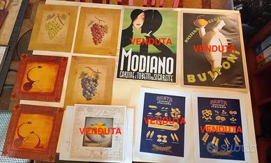 Splendido Set di Stampe d'Arredo e Poster Vintage