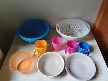 Set cucina e utensili in plastica vari 8 pezzi