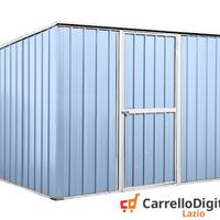 Casetta box giardino Acciaio 260x185 azzurro