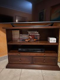 Mobile porta in legno scuro