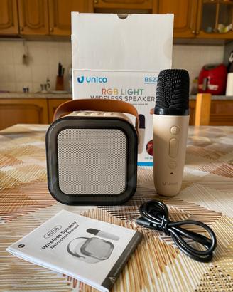 Set Karaoke Portatile cassa bluetooth e microfono