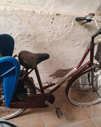 bici con seggiolone posteriore per bambini