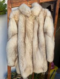 Pelliccia vera bianca, volpe Groenlandia vintage