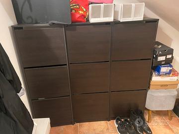 Scarpiera Ikea, 3 scomparti, colore Marrone - Arredamento e