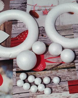 ghirlande e palline in polistirolo 