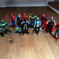 Spiderman Batman e altri 9 action figures