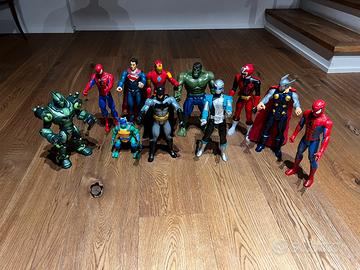 Spiderman Batman e altri 9 action figures