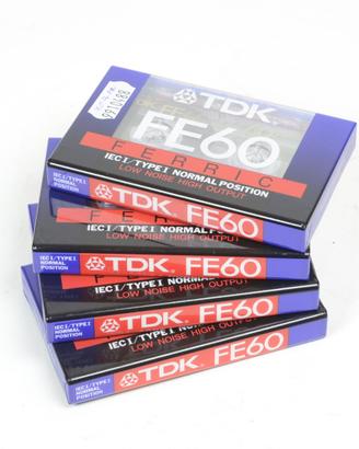 T D K Cassetta audio FE 60 minuti kit 4 pezzi