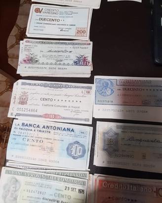 MINI ASSEGNI 125 ESEMPLARI. In Blocco.