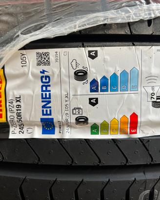 4 Gomme  BMW X3 pirelli P-zero 245/50R19 XL 105Y