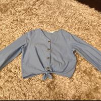 Camicia H&M Azzurra con Nodo, 12 anni