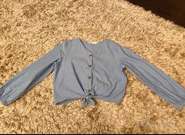 Camicia H&M Azzurra con Nodo, 12 anni