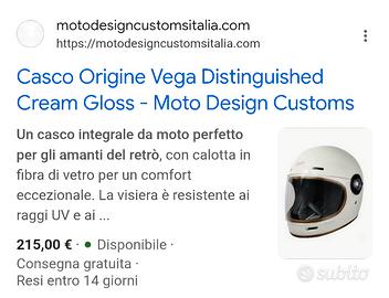 casco Origine Vega fibra nuovo