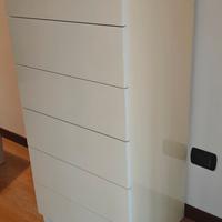 Cassettiera bianco laccato lucido – 6 cassetti