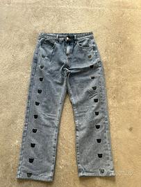 Pantalone jeans con divoletti